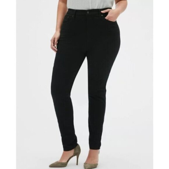 Banana Republic Mid Rise SLIMMING Skinny Jeans Black Size 27/4 PETITE MSRP $109 - Picture 4 of 5